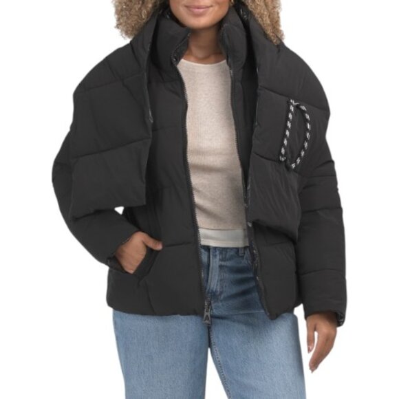 ALPENHAUS 2-in-1 Reversible Stretch Puffer Coat With Detachable Scarf - Picture 1 of 3